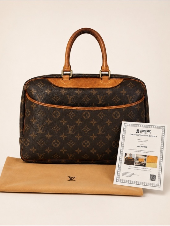 Handbags - Louis Vuitton Deauville M47270 Monogram Top Handle Bag COA Dust Bag